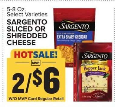 Sargento Sliced or Shredded Cheese