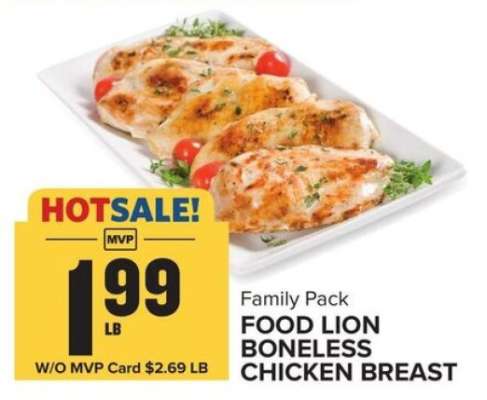 Food Lion Boneless Chicken Breast