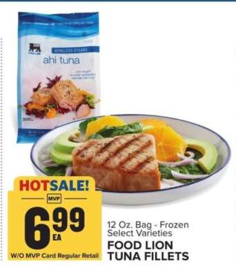 FOOD LION TUNA FILLETS