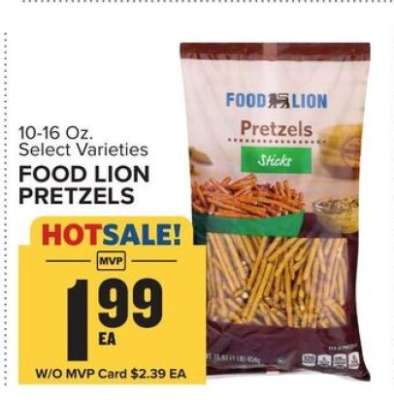 FOOD LION PRETZELS