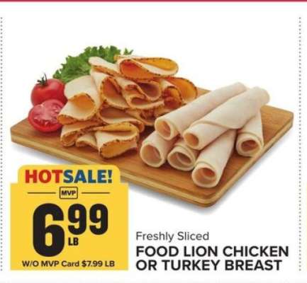 Food Lion Chicken or Turkey Breast