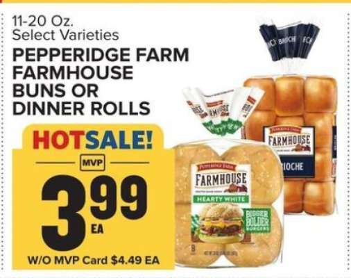 Pepperidge Farm Farmhouse Buns or Dinner Rolls