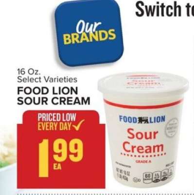 Food Lion Sour Cream