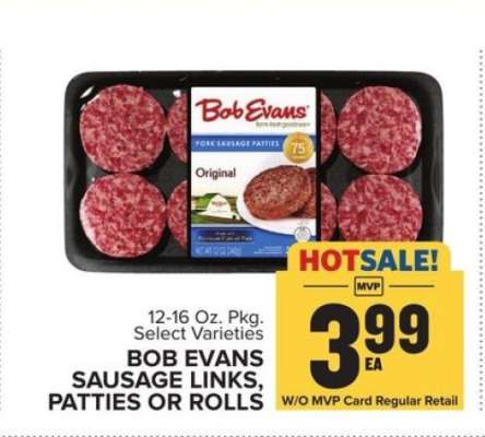 Bob Evans Sausage Links, Patties or Rolls