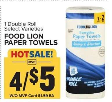 FOOD LION PAPER TOWELS