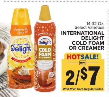 INTERNATIONAL DELIGHT COLD FOAM OR CREAMER