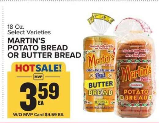 Martin's Potato Bread or Butter Bread