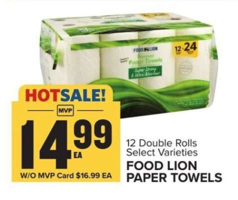 FOOD LION PAPER TOWELS