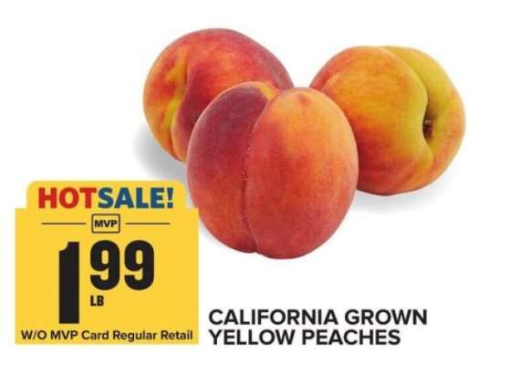 California Grown Yellow Peaches