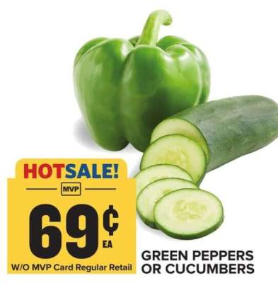 Green peppers or cucumbers