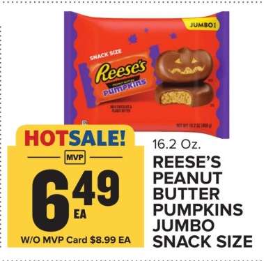 Reese's Peanut Butter Pumpkins Jumbo Snack Size