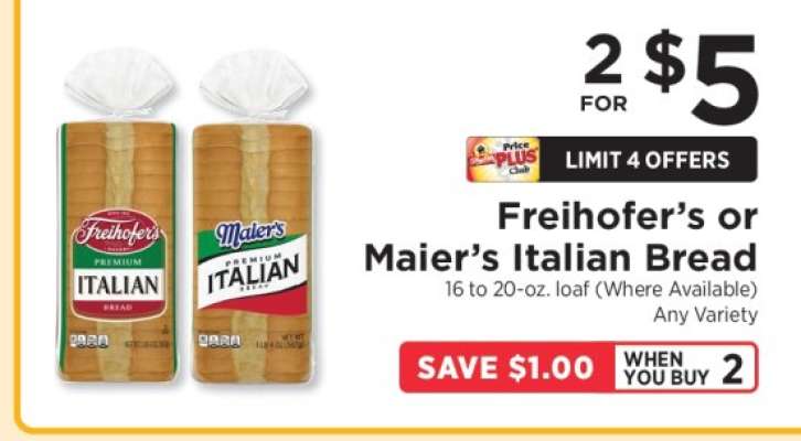 Freihofer's or Maier's Italian Bread