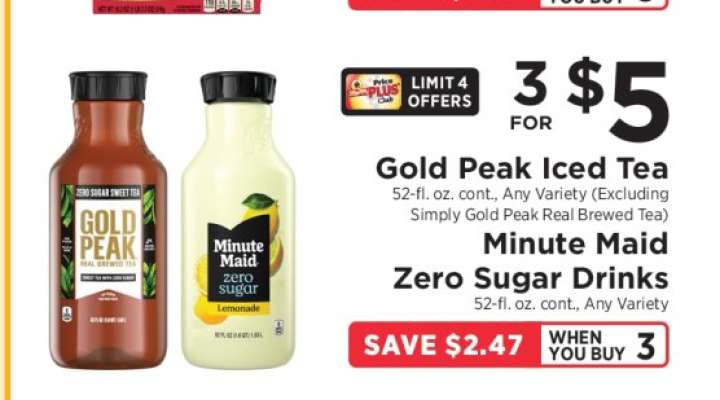 Gold Peak Iced Tea & Minute Maid Zero Sugar Drinks