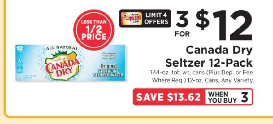 Canada Dry Seltzer 12-Pack