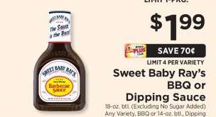 Sweet Baby Ray’s BBQ or Dipping Sauce