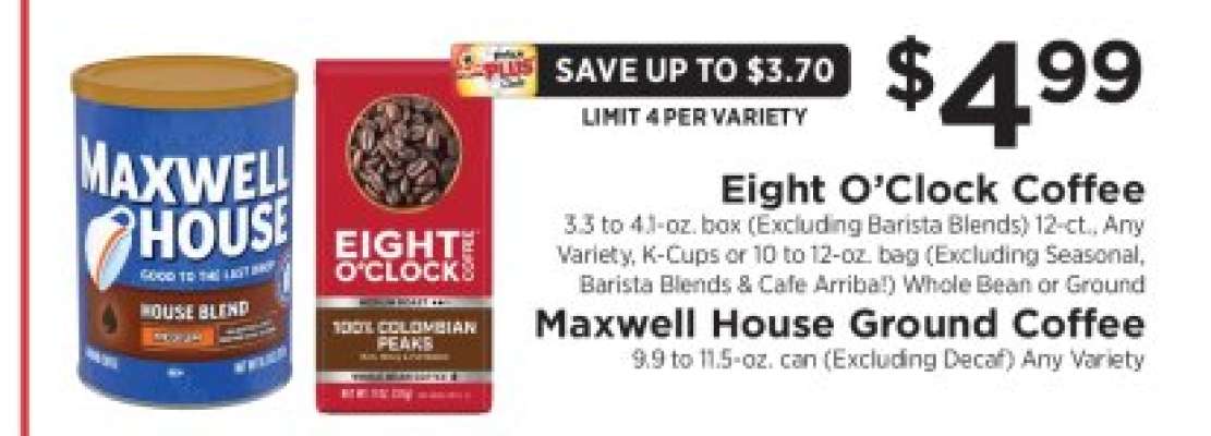 Eight O'Clock Coffee, Maxwell House Ground Coffee