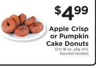 Apple Crisp or Pumpkin Cake Donuts