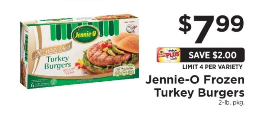 Jennie-O Frozen Turkey Burgers