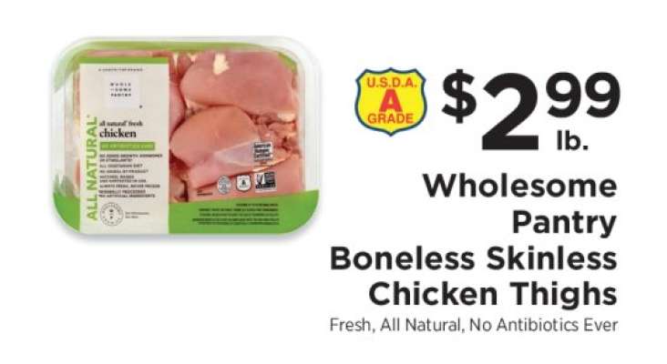Wholesome Pantry Boneless Skinless Chicken Thighs