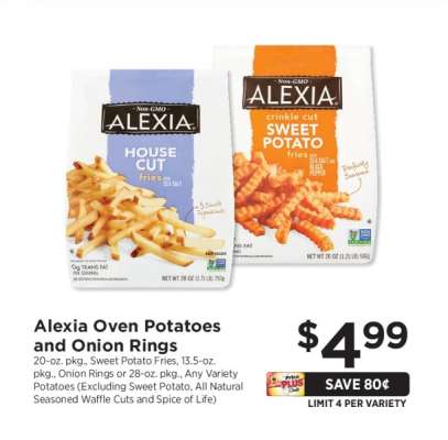Alexia Oven Potatoes and Onion Rings