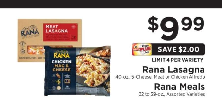 Rana Lasagna & Meals
