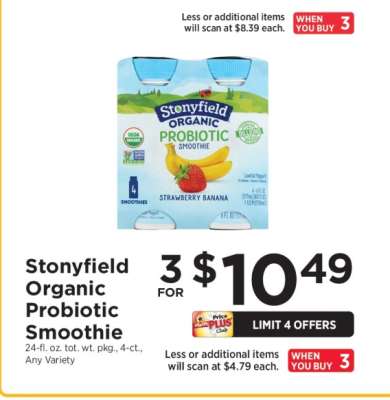 Stonyfield Organic Probiotic Smoothie