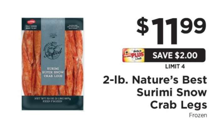 2-lb. Nature’s Best Surimi Snow Crab Legs