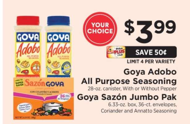 Goya Adobo All Purpose Seasoning / Goya Sazón Jumbo Pak