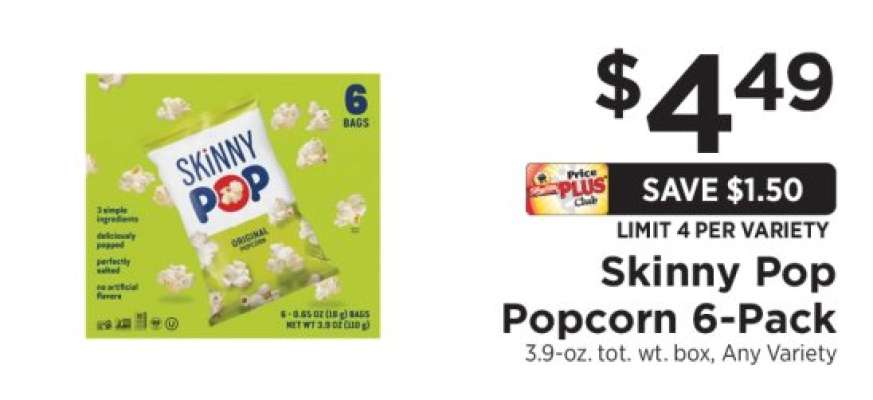 Skinny Pop Popcorn 6-Pack