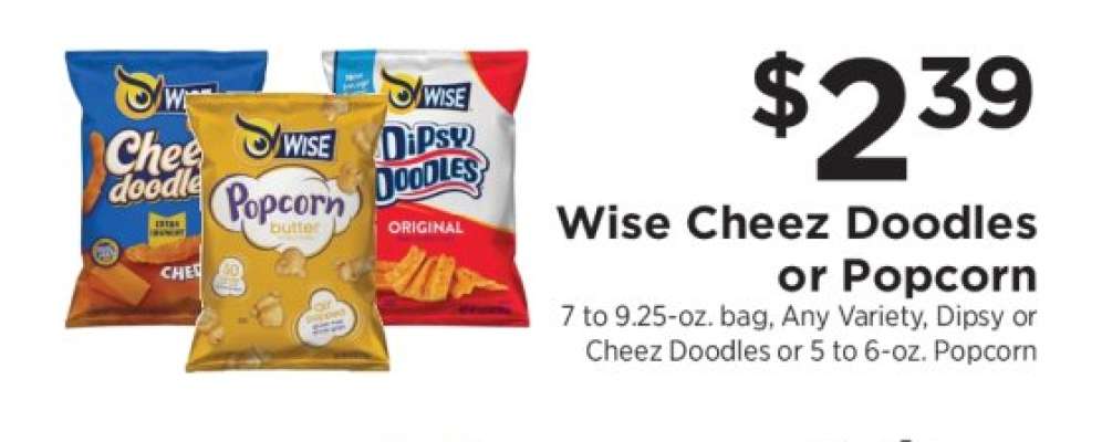Wise Cheez Doodles or Popcorn