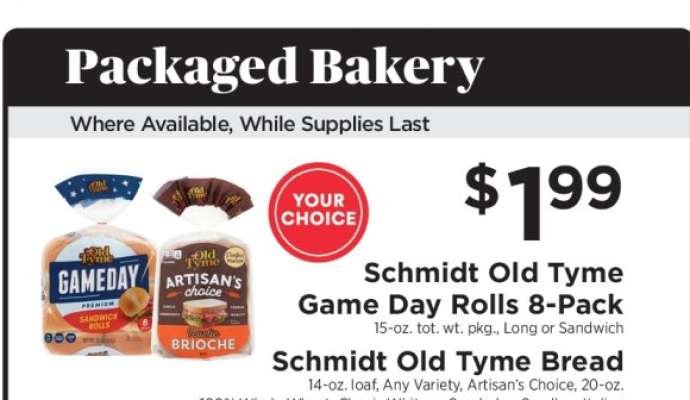 Schmidt Old Tyme Game Day Rolls 8-Pack / Schmidt Old Tyme Bread
