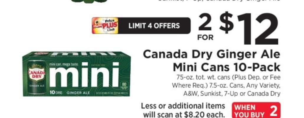 Canada Dry Ginger Ale Mini Cans 10-Pack