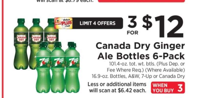 Canada Dry Ginger Ale Bottles 6-Pack