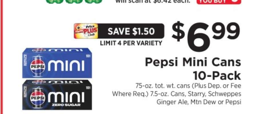 Pepsi Mini Cans 10-Pack