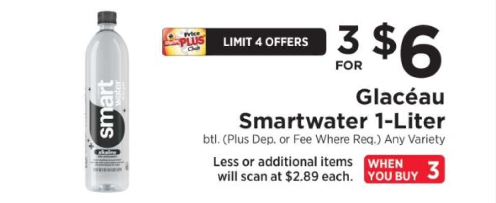 Glacéau Smartwater 1-Liter