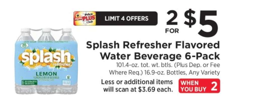 Splash Refresher Flavored Water Beverage 6-Pack