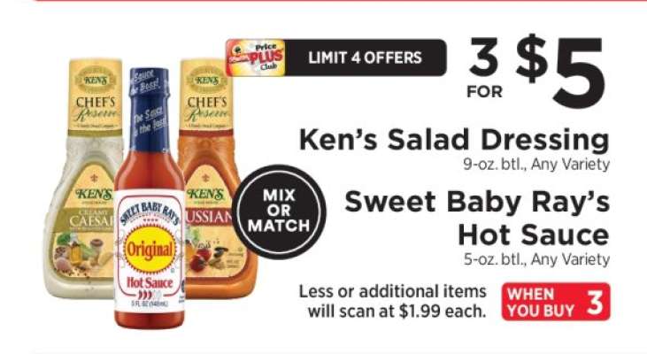 Ken's Salad Dressing & Sweet Baby Ray’s Hot Sauce