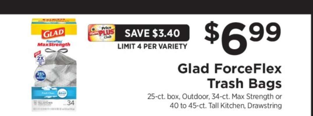 Glad ForceFlex Trash Bags