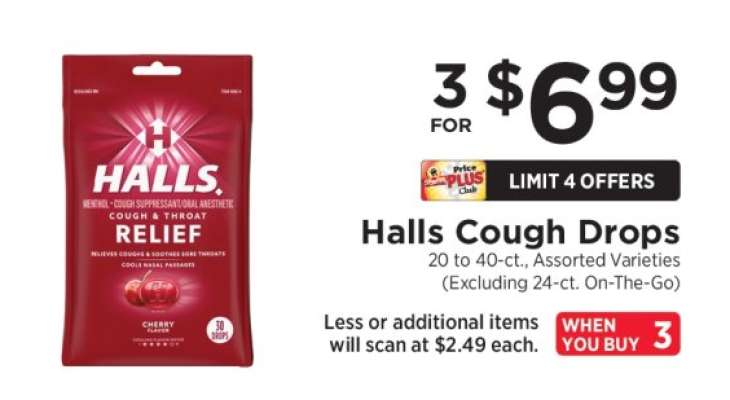 Halls Cough Drops*