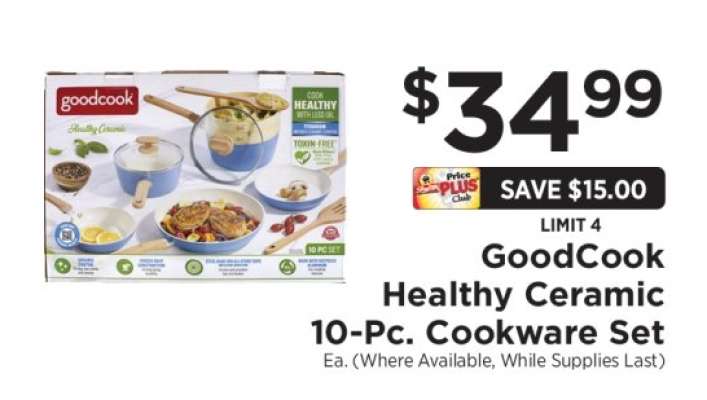 GoodCook Healthy Ceramic 10-Pc. Cookware Set
