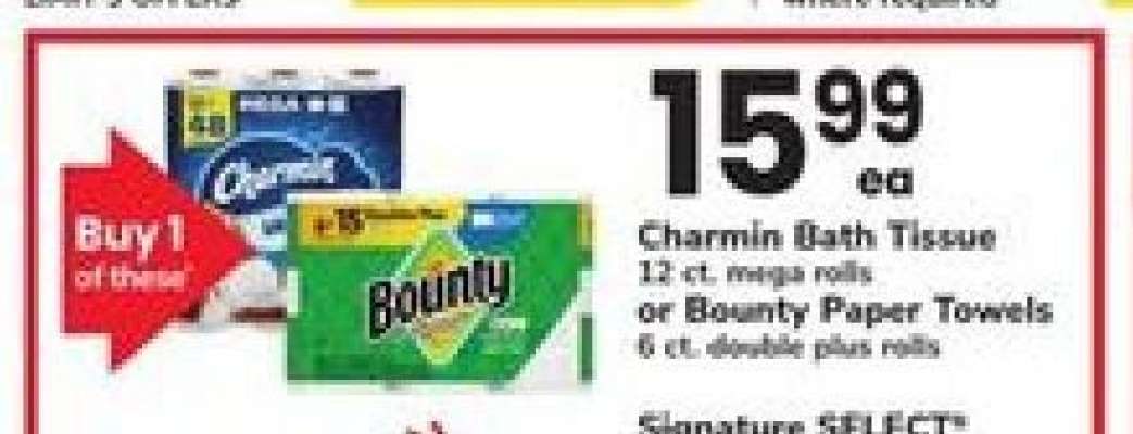 Charmin Bath Tissue or Bounty Paper Towels