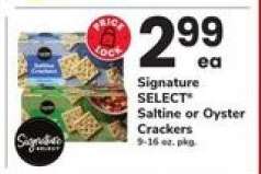 Signature SELECT Saltine or Oyster Crackers