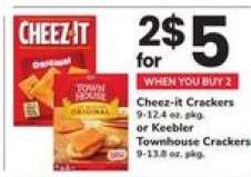 Cheez-it Crackers or Keebler Townhouse Crackers
