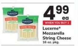 Lucerne Mozzarella String Cheese