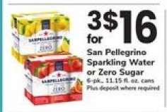 San Pellegrino Sparkling Water or Zero Sugar