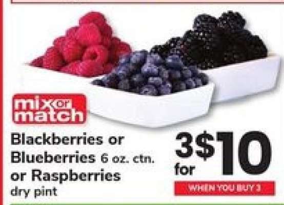 Blackberries, Blueberries or Raspberries