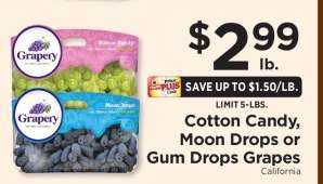 Cotton Candy, Moon Drops or Gum Drops Grapes