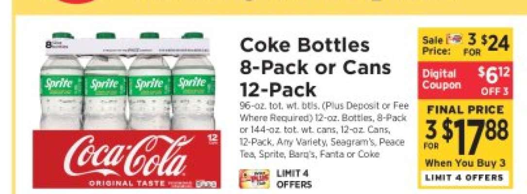 Coke Bottles 8-Pack or Cans 12-Pack