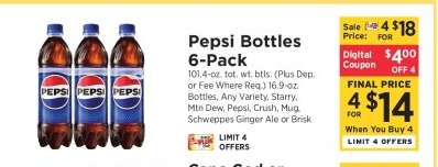 Pepsi Bottles 6-Pack