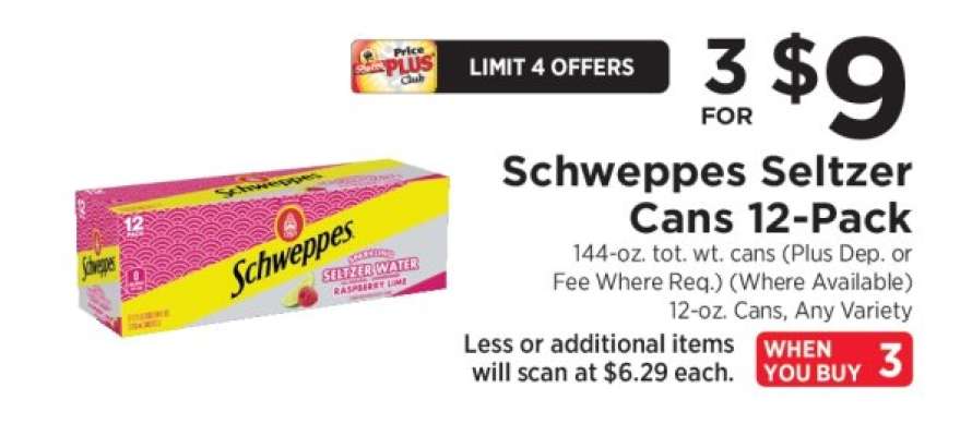 Schweppes Seltzer Cans 12-Pack